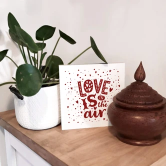 Houten Decoratieblok - Love is in the Air 
