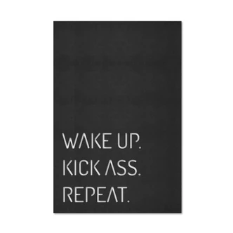 MDF Decoratie Wake Up. Kick Ass. Repeat 