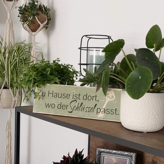 Holzschild Zuhause ist dort, wo der Schlüssel pass 