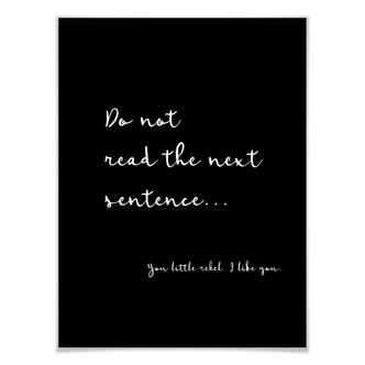 Poster Do not read the next sentence Poster Do not read the next sentence
