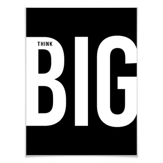 Poster Think big - black 