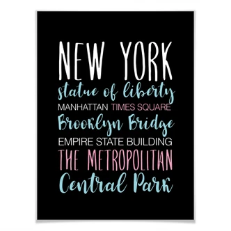 Poster New York Typography 