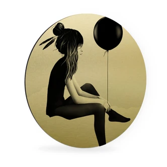 Alu-Dibond Ireland goud effect - No such thing as nothing - Rond 