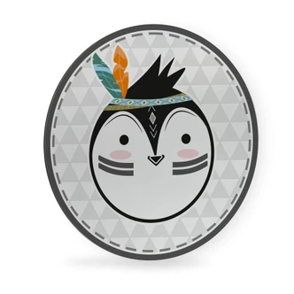 Alu-Dibond - Indianer-Pinguin - Rund 