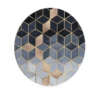 Wandcirkel Fredriksson - Blue Geometry 