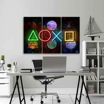 Leinwandbild 3 teilig, Spielkonsole 