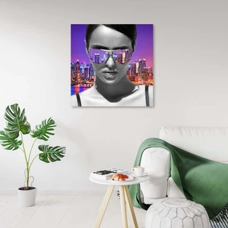 Leinwandbild, Pop Art Frau in New York 