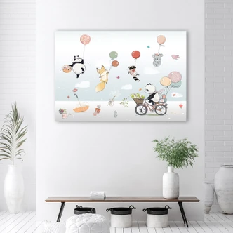 Canvasbillede, Farverige ballondyr 
