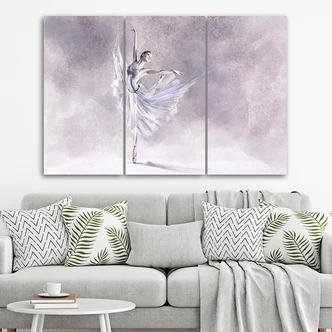 Leinwandbild 3 teilig, Ballerina Pirouet 