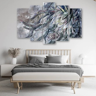 Leinwandbild 5 teilig, Blume der Königin der Nacht 