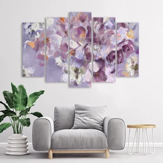 Leinwandbild 5 teilig, Iris Blume 