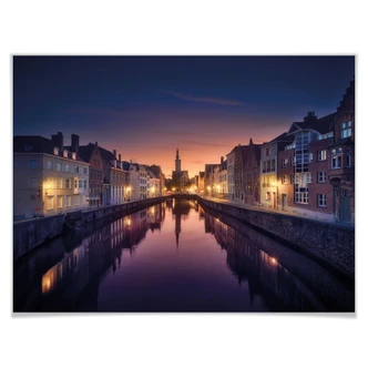 Poster García - Sunset in Brugge 