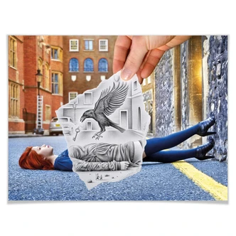 Poster Heine - Pencil vs. Camera - the Eagle 
