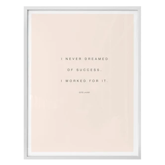 Poster – I never dreamt of success 