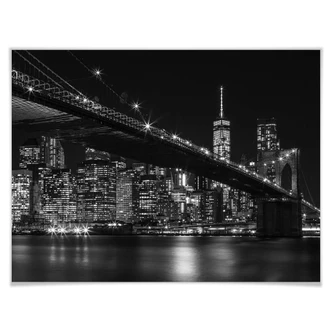Poster New York bei Nacht 