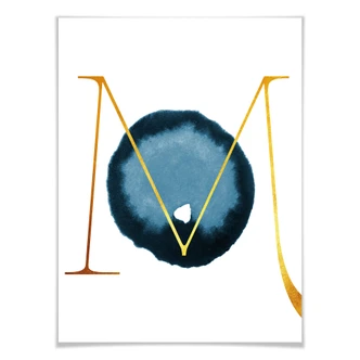 Poster – A golden letter M 