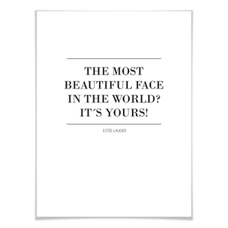 Poster The most beautiful face in the world Poster The most beautiful face in the world