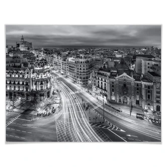 Poster Javier - Madrid bei Nacht 