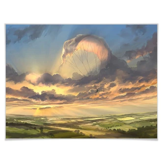 Póster aerroscape - Vuelo de nubes 