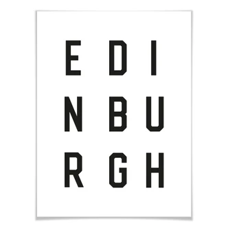 Poster - Typographie Edinburgh 