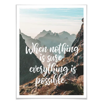 Poster When nothing is sure 