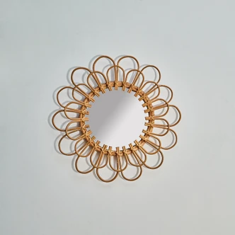 Wandspiegel rund gold Boho - Marrakesh - Ø 40 cm 