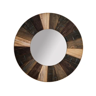Wandspiegel rund Holz - Melbourne - Ø 60 cm 