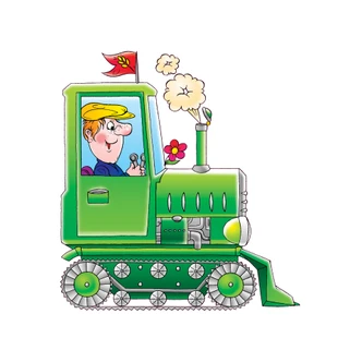 Adesivo murale - Bulldozer 