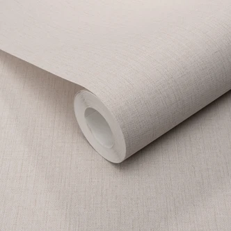 Moderne PVC-freie Uni-Vliestapete in beige 