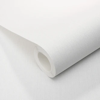 Moderne PVC-freie Uni-Vliestapete in weiß 