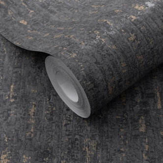 Vliestapete, Unitapete Secret Garden schwarz 