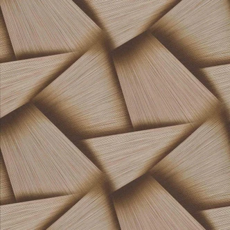 papier peint intissé avec des formes géométriques et effet métallique en or 