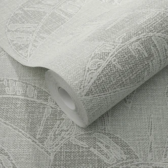 Papel pintado motivo hoja Opus verde 