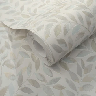 Bladmotief behang Opus beige 