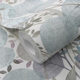 Vliestapete, Blättermotivtapete Secret Garden türkis 