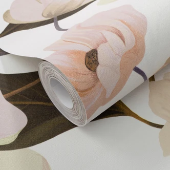 Vliestapete, Blumenmotivtapete Secret Garden koralle 