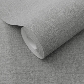 Vliestapete, Unitapete Secret Garden grau 