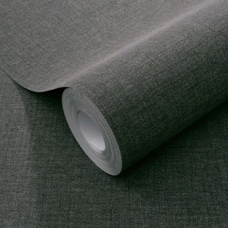 Vliestapete, Unitapete Secret Garden anthrazit 