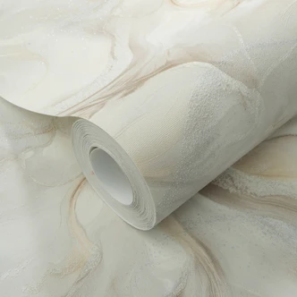 Papel pintado no tejido, Papel pintado motivo floral Aurora crema 
