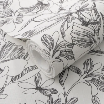 Vliestapete, Blumenmotivtapete La Terrasse grau 