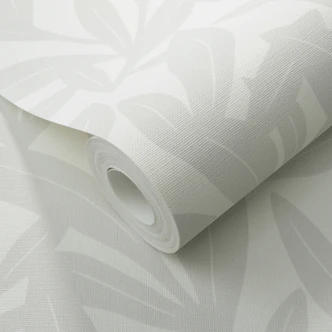 Vliestapete, Blumenmotivtapete La Terrasse grau, creme 