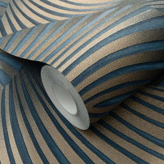 Guido Maria Kretschmer Grafiktapete Twill Fashion for Walls 5 blau 