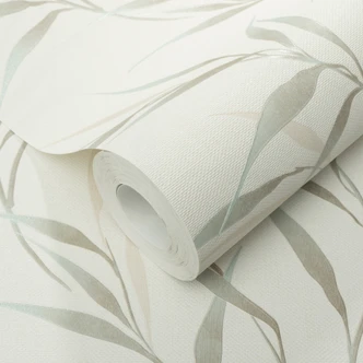 Papel pintado Guido Maria Kretschmer motivo hoja Yamato Fashion para pared 5 turquesa 