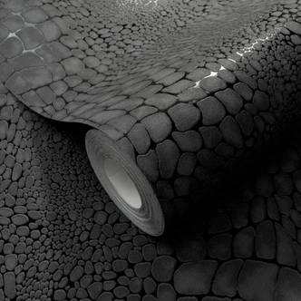 Vliestapete, Grafiktapete Cameo schwarz 