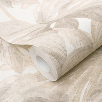 Ikke-vævet tapet blade beige greige subtilt botanisk moderne til stilfulde boligarealer Ikke-vævet tapet blade beige greige subtilt botanisk moderne til stilfulde boligarealer