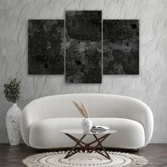 Leinwandbild 3 teilig, Alte Betonwand 