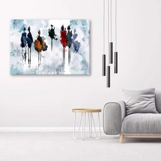 Leinwandbild, Abstrakt Frauen wie gemalt 