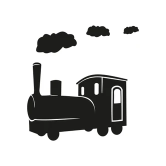 Sticker mural - Locomotive à Vapeur 