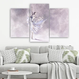 Leinwandbild 3 teilig, Ballerina Pirouet 
