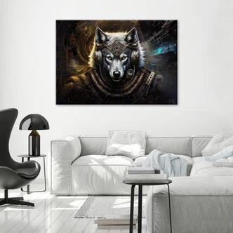 Canvasbillede, Abstrakte ulvedyr 